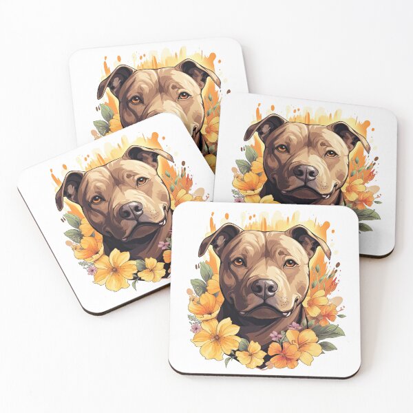 Item preview, Staffie en las flores designed and sold by ZombieLH.