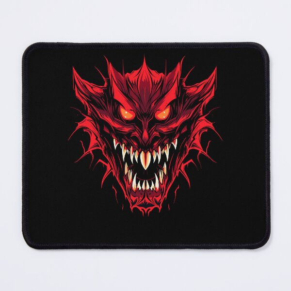 Item preview, Terrifying Red Demon Head with Fiery Eyes designed and sold by BNCH44.