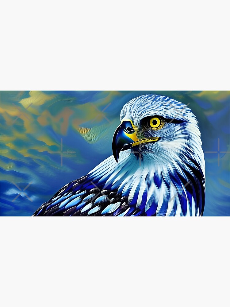 Eagle with Blue Feathers, Ai Generated Art  Poster for Sale by AC