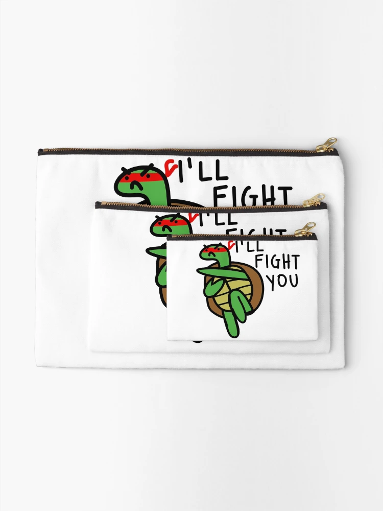 Thumbnail 2 of 4, Zipper Pouch, Fighting turtle Raphael designed and sold by HummingGhost.