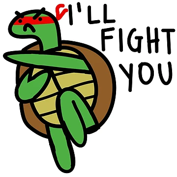 Artwork thumbnail, Fighting turtle Raphael by HummingGhost