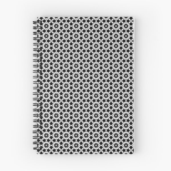 Item preview, Midnight Garden Blossom White Intricate Pattern on Black Background designed and sold by MimsTees.