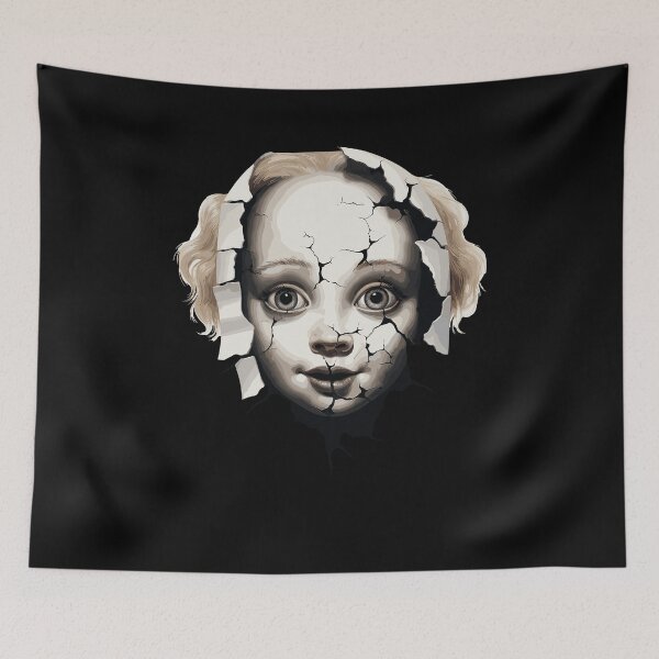 Item preview, Cracked Porcelain Doll Head: Haunting Elegance designed and sold by BNCH44.