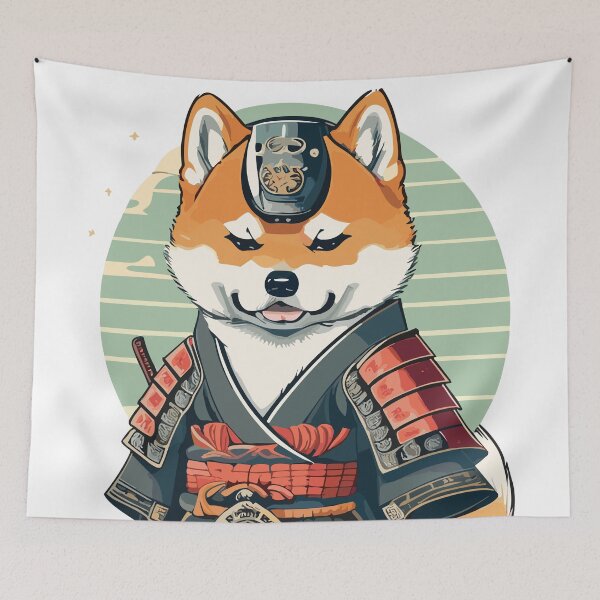Item preview, Samurai Shiba Inu designed and sold by purrfect pattern.