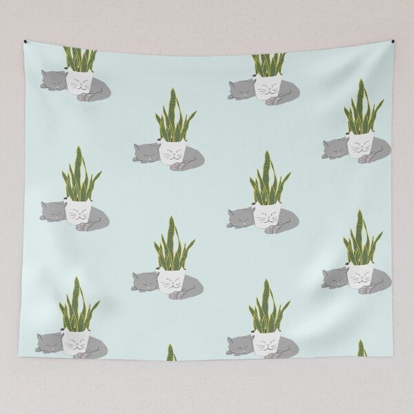 Item preview, Cat Napping with a House Plant designed and sold by Amy Hadden.