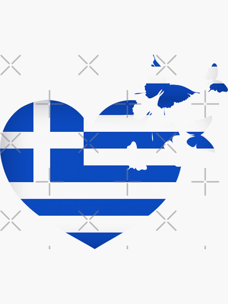 Sticker for Sale mit Herz Flagge von Griechenland - Geschenk für Griechen  aus Griechenland, Griechenland-Herz, Griechenland-Geschenk, Griechenland-Frauen,  Griechenland-Männer, Griechenland-Wurzeln, Griechenland-Flagge, Griechenland  stolz, Griechenland