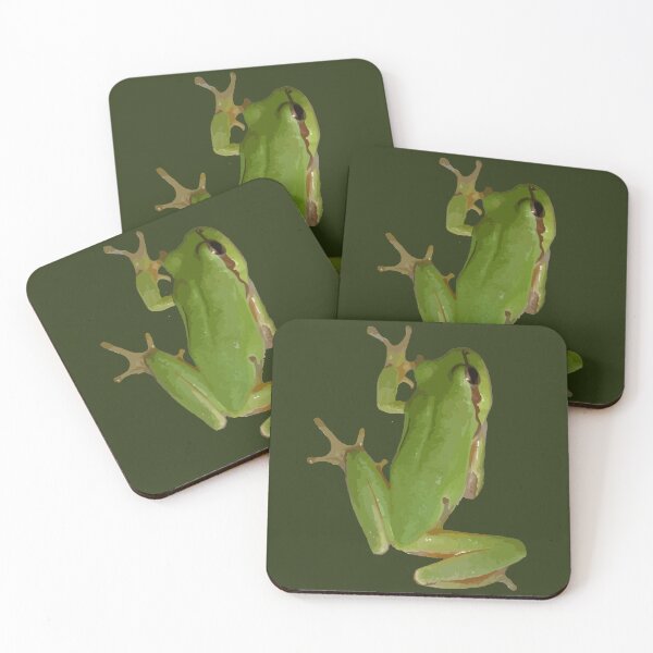 Item preview, Cute Climbing Green Tree Frog Vector Art designed and sold by taiche.