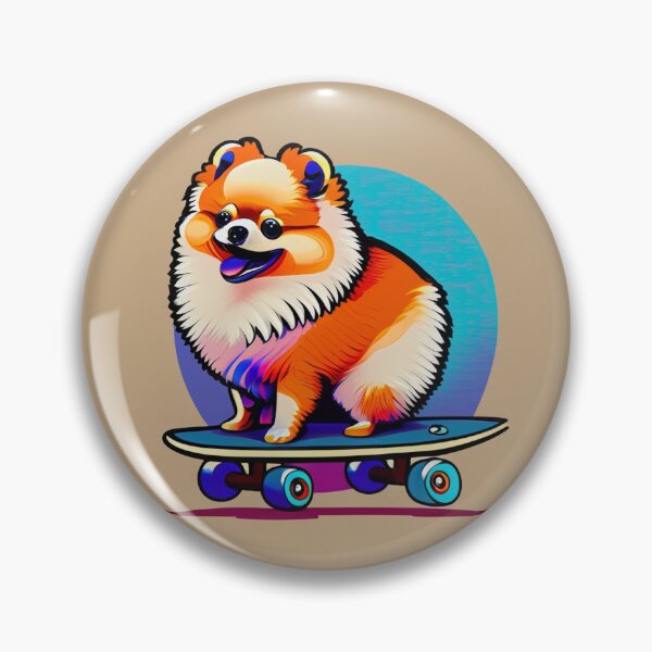 Item preview, Pomeranian Puppy on a Skateboard Pop Art designed and sold by sarabye.