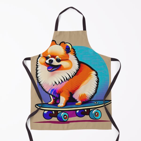 Item preview, Pomeranian Puppy on a Skateboard Pop Art designed and sold by sarabye.