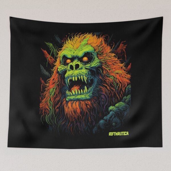 Item preview, Otherworldly Creatures Cosmic Gateway Abstract Sasquatch designed and sold by tronictees.