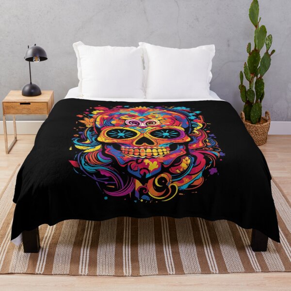 Item preview, Psychedelic Sugar Skull: Day of the Dead Delight designed and sold by BNCH44.