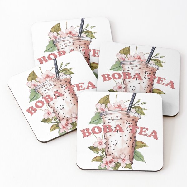 Item preview, BOBA TEA  - Bubble tea - flowers and boba designed and sold by Dahlann.