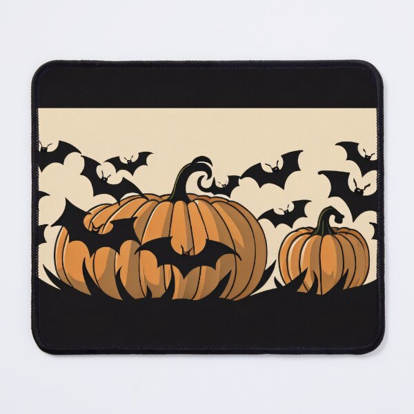 Item preview, Halloween Jack O Lantern Flying Bats Illustration designed and sold by CoffeeIsATrip.