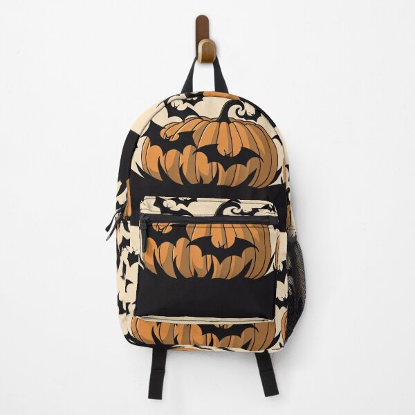 Item preview, Halloween Jack O Lantern Flying Bats Illustration designed and sold by CoffeeIsATrip.