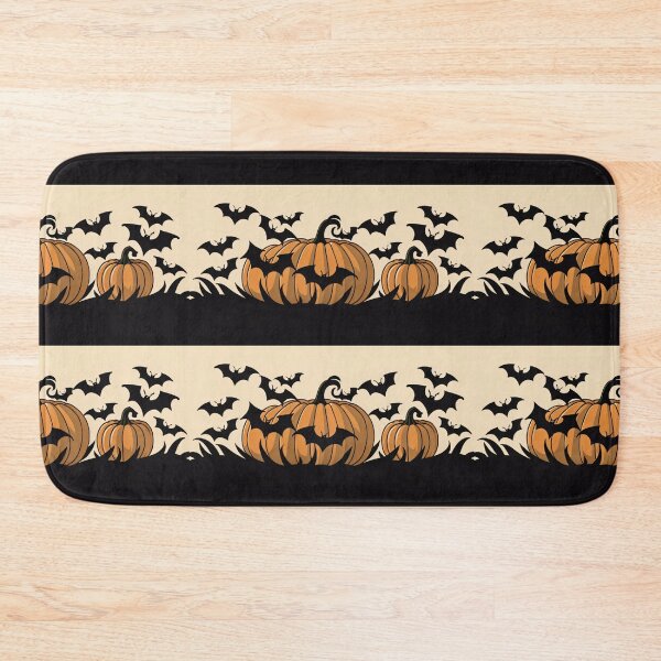 Item preview, Halloween Jack O Lantern Flying Bats Illustration designed and sold by CoffeeIsATrip.