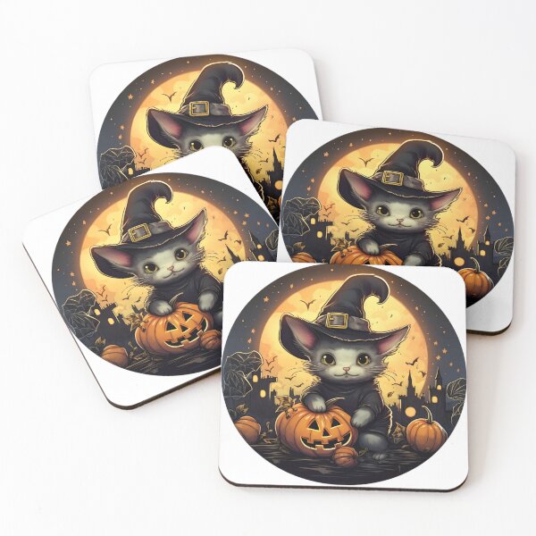 Item preview, Halloween Kitty Sticker designed and sold by EbyssLabsMerch.