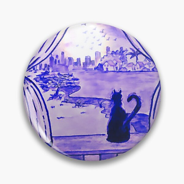 Item preview, Cat Looking Out Window Abstract Art designed and sold by gleefulme.