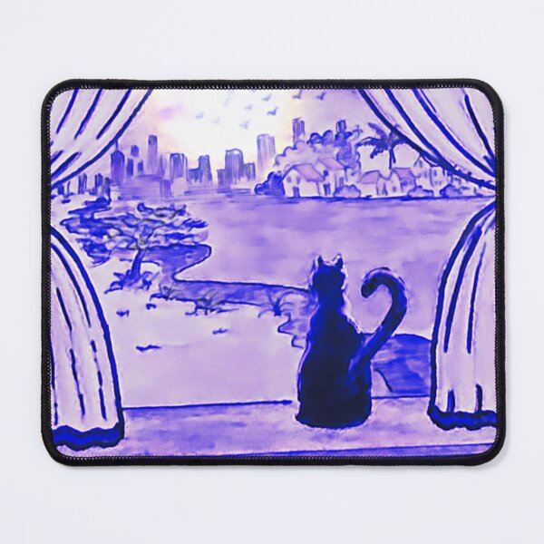 Item preview, Cat Looking Out Window Abstract Art designed and sold by gleefulme.