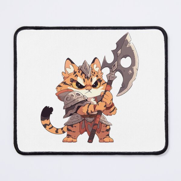 Item preview, Cute Barbarian Cat Hero designed and sold by SundayDonuts.