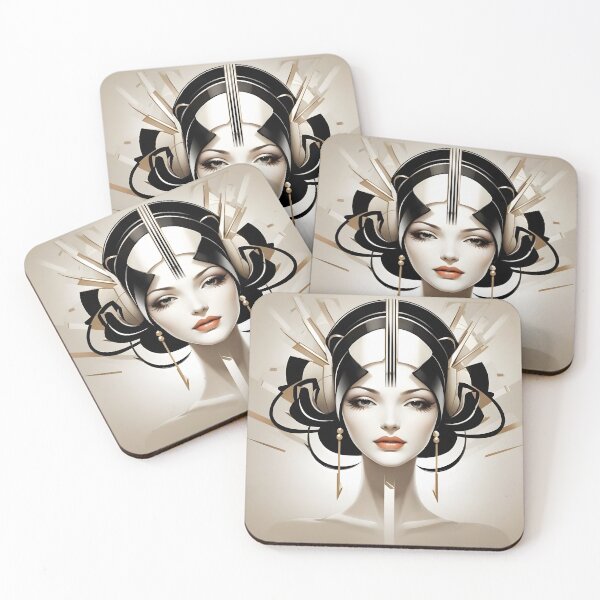 Item preview, Kopie von Bauhaus Deco Fusion: Portrait of a Woman in Color  designed and sold by VonRauenfeld.