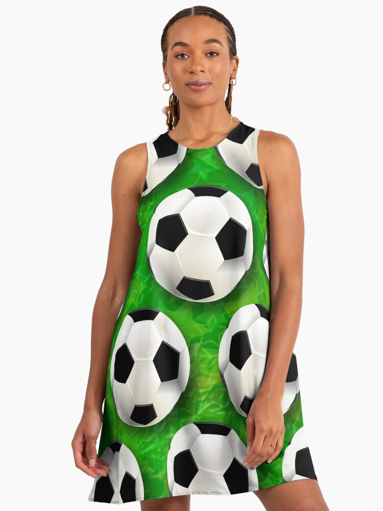 Soccer Ball Football Pattern Football A-Line Dress