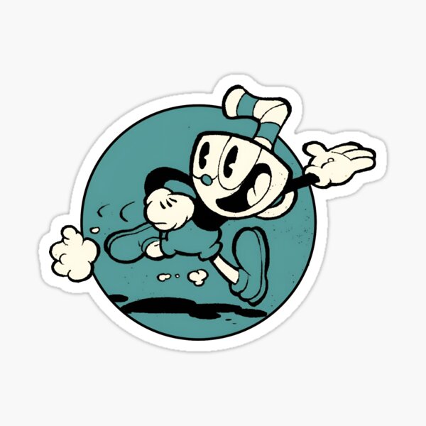 Cuphead Mugman & Bendy Fan Art Sticker 