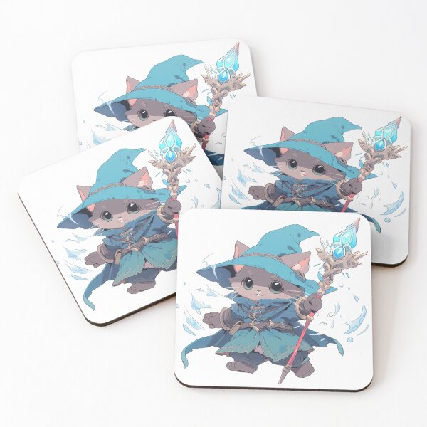 Item preview, Cute Blue Mage Cat Hero designed and sold by SundayDonuts.