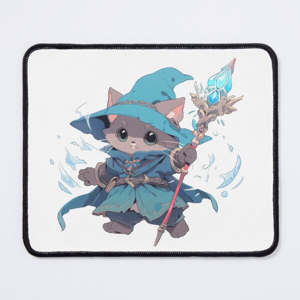 Item preview, Cute Blue Mage Cat Hero designed and sold by SundayDonuts.
