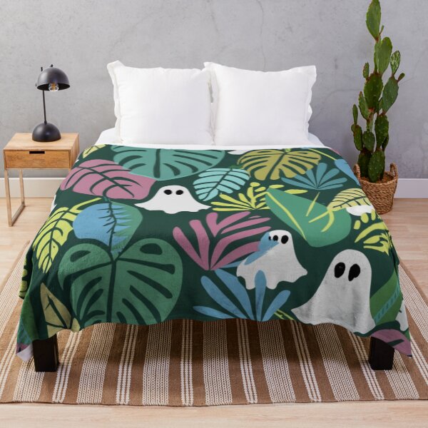 Item preview, Ghouls Garden Too Ghosts And Monstera designed and sold by ShopSunday.