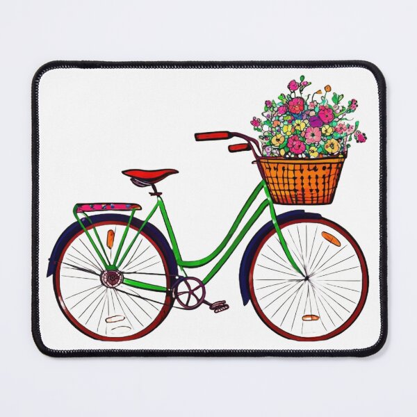 Item preview, Bike with a Basket of Flowers designed and sold by sarabye.