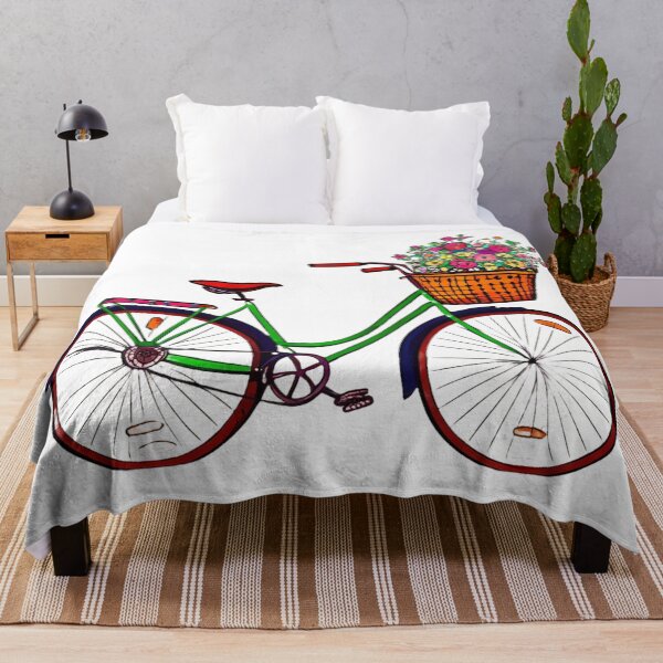 Item preview, Bike with a Basket of Flowers designed and sold by sarabye.