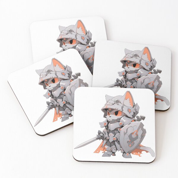 Item preview, Armored Knight Cat Hero designed and sold by SundayDonuts.