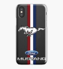 ford mustang emblem Black carbon iPhone Case/Skin