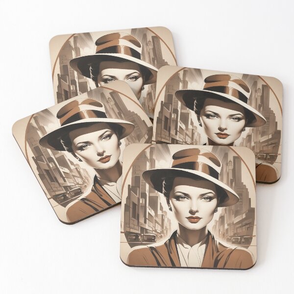 Item preview, Art Deco Artwork: Portrait of a Woman in Color  designed and sold by VonRauenfeld.