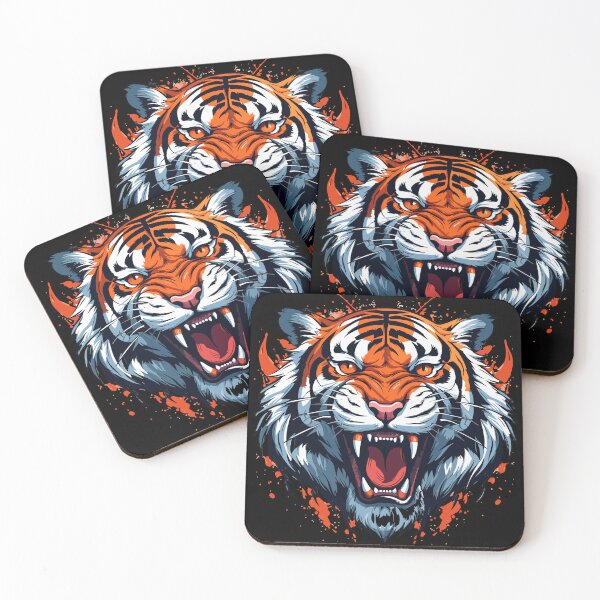 Item preview, Angry Tiger Head Illustration designed and sold by BombasticBubble.