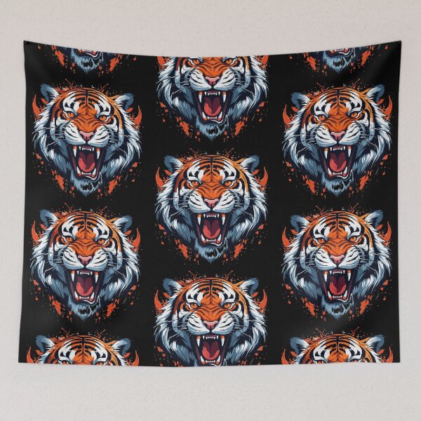 Item preview, Angry Tiger Head Illustration designed and sold by BombasticBubble.