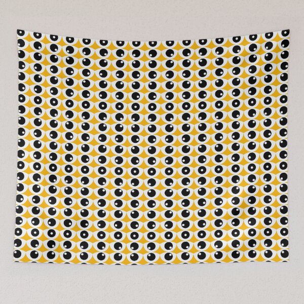 Item preview, Creepy Yellow Eyes Pattern designed and sold by DafraDesign.