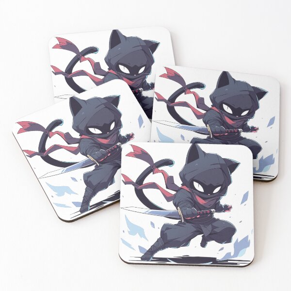 Item preview, Blacl Ninja Shinobi Cat Hero designed and sold by SundayDonuts.