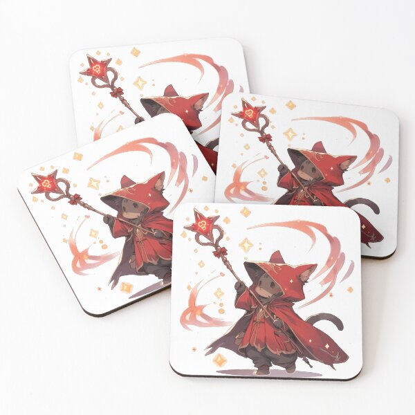 Item preview, Cute Red Mage Cat Hero designed and sold by SundayDonuts.