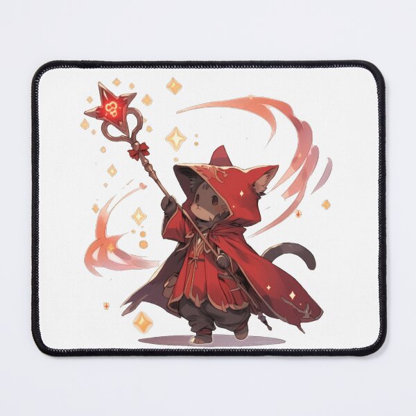 Item preview, Cute Red Mage Cat Hero designed and sold by SundayDonuts.
