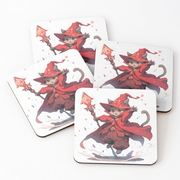 Item preview, Cute Red Mage Cat Hero designed and sold by SundayDonuts.