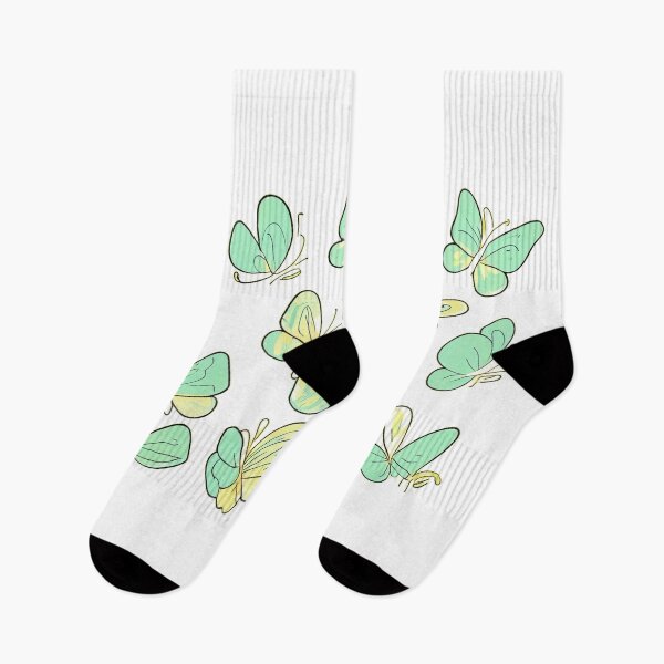 Item preview, Green and Yellow Abstract Butterfly Migration  designed and sold by sarabye.