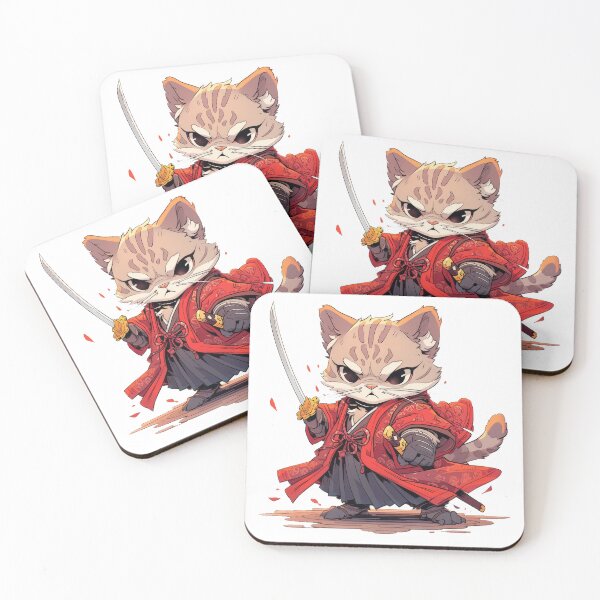 Item preview, Angry Samurai style Cat Hero designed and sold by SundayDonuts.