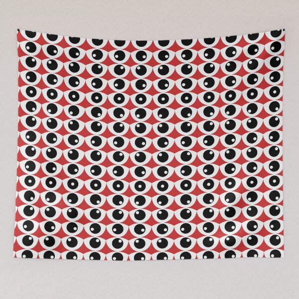 Item preview, Creepy Red Eyes Pattern designed and sold by DafraDesign.
