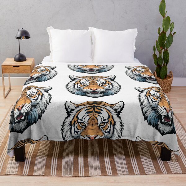 Item preview, Glorious Tiger Head Vector Illustration designed and sold by BombasticBubble.