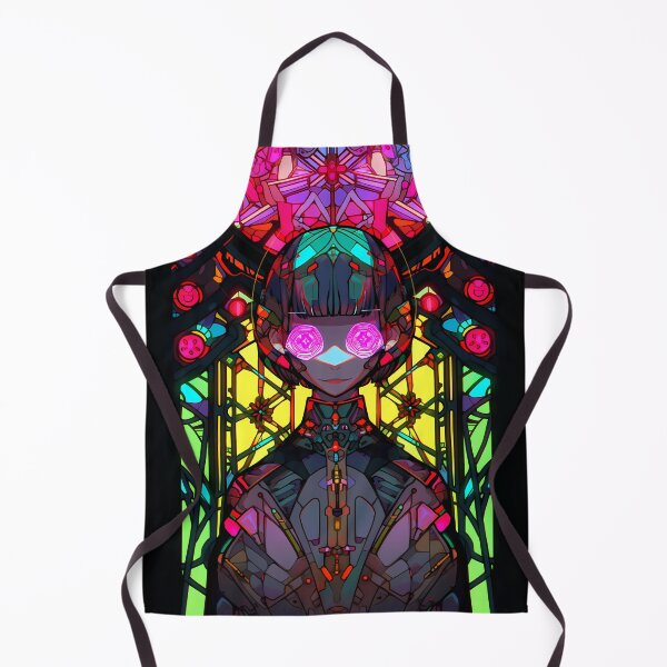 Item preview, Cyberpunk Dystopian Girl, Stained Glass- Futuristic designed and sold by octoboobs.