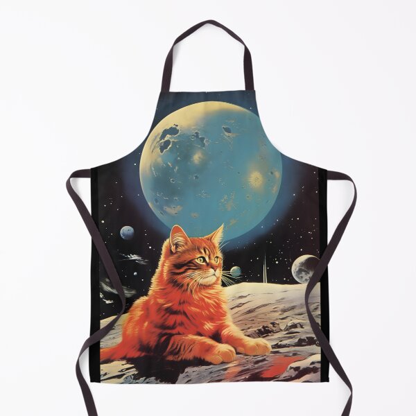 Item preview, Ginger Cat and Cosmic Landscape with Planet and Starry Night Sky designed and sold by Je-we.