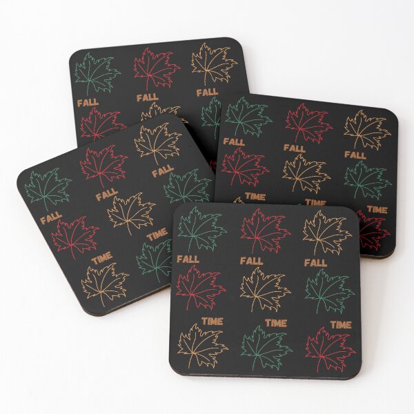 Item preview, Fall Time multicolored leaves on black background. designed and sold by Susan-Marie220.