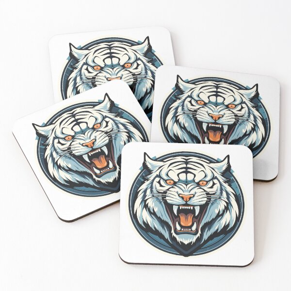 Item preview, White Tiger Head Vector Illustration designed and sold by BombasticBubble.