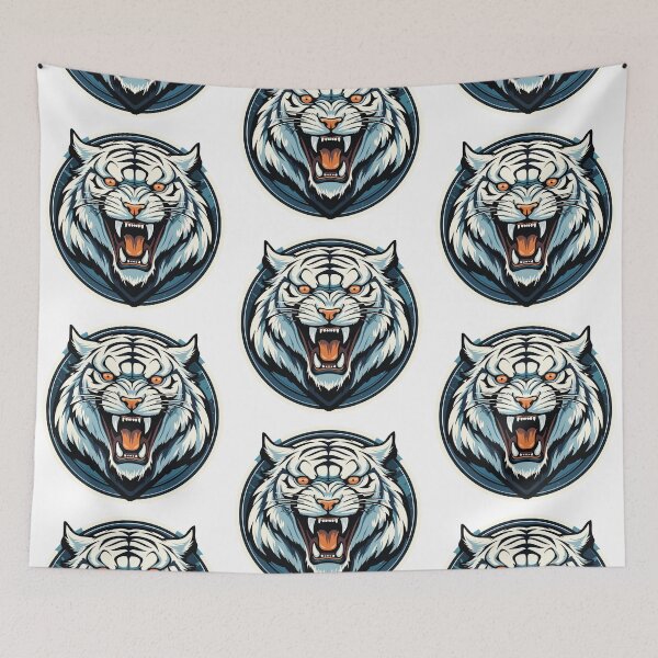 Item preview, White Tiger Head Vector Illustration designed and sold by BombasticBubble.